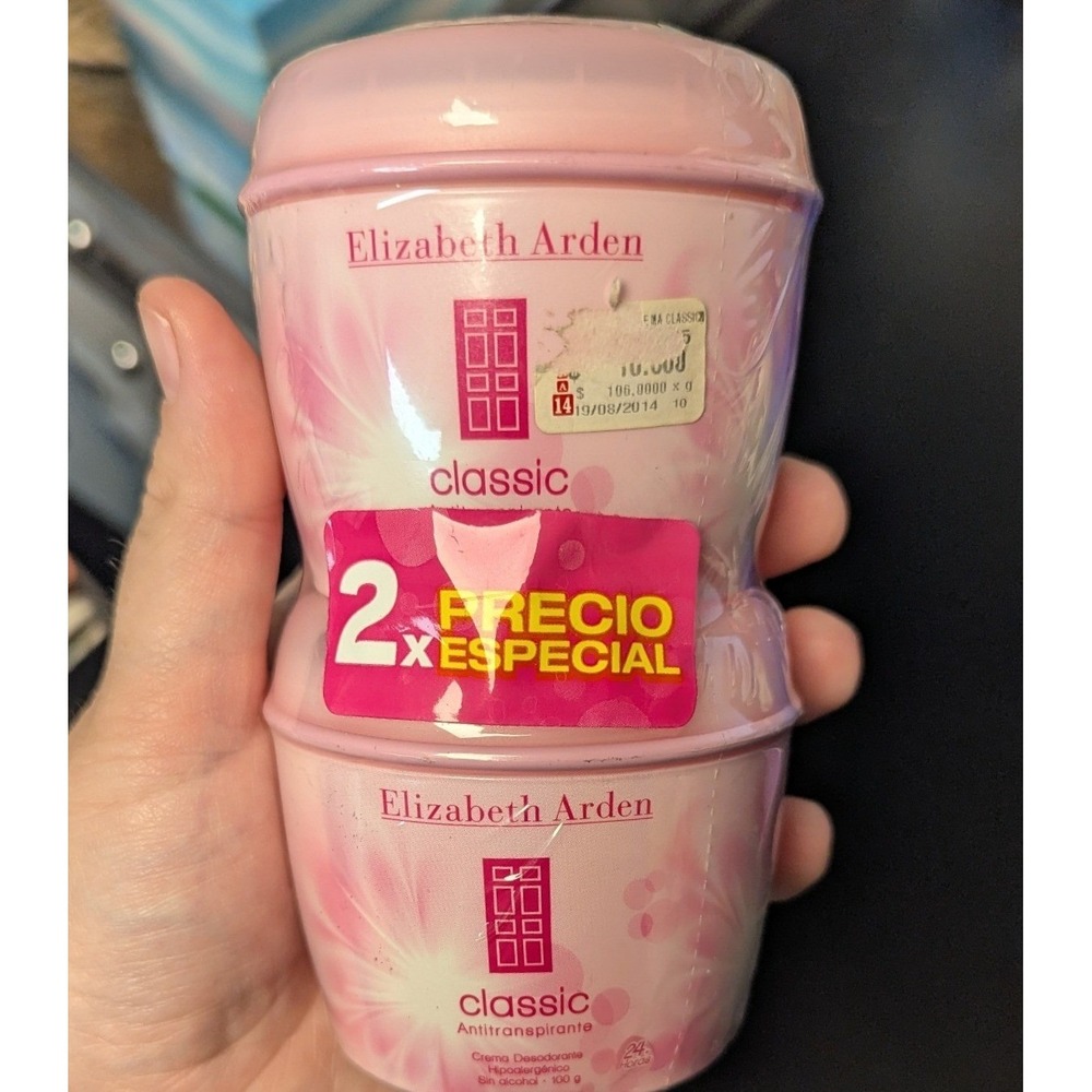 Elizabeth Arden Classic Antitranspirante Cream Deodorant Pink 2pk New Old Stock
